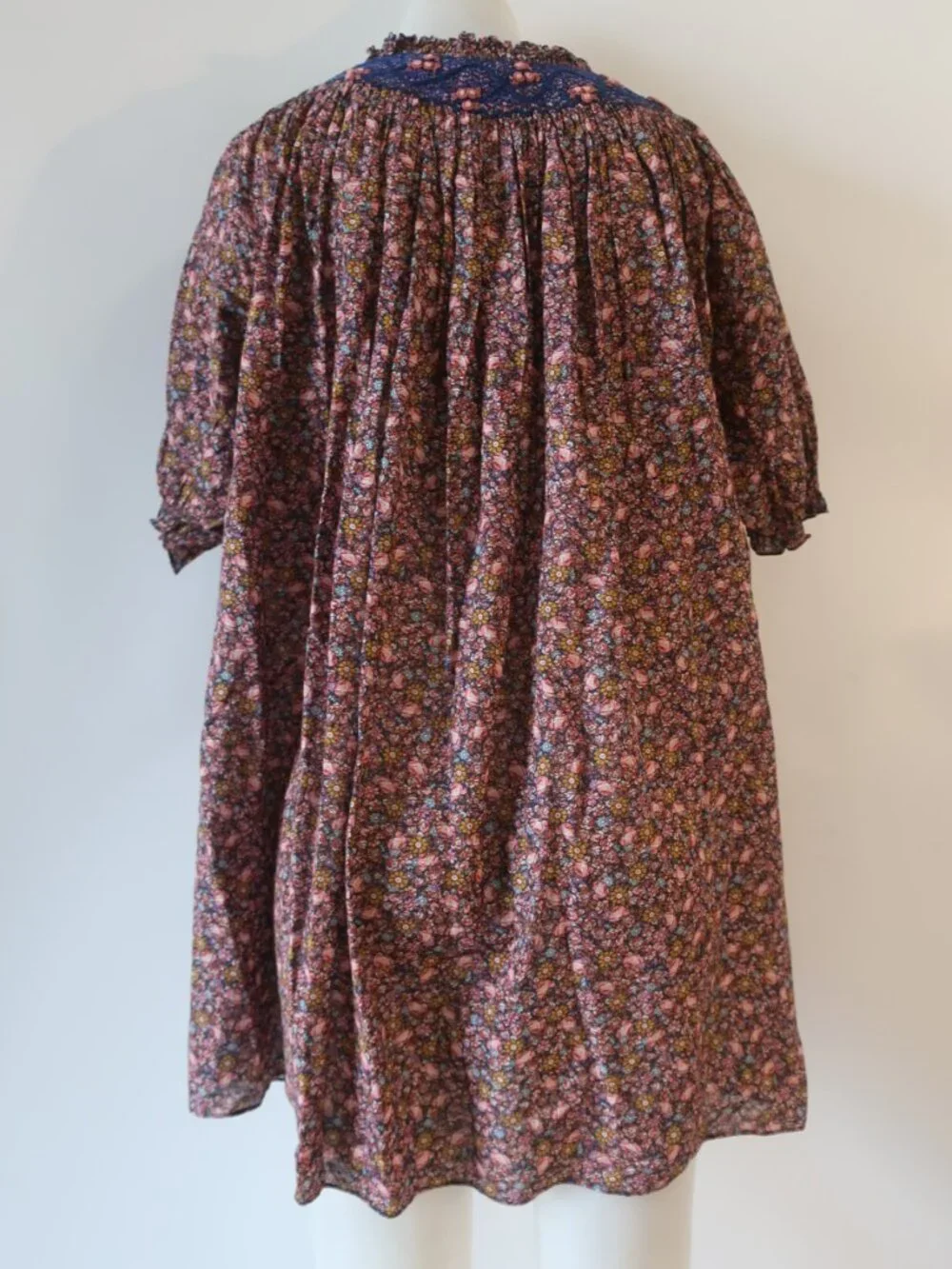 Womens Doen Odessa (Item- 25) Smocked Floral Multicolor Mini Shift Dress S - Picture 8 of 12